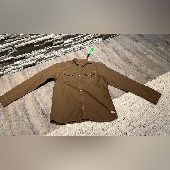 BNWT Men’s size Medium, Jack & Jones brown, button-down shirt. - Picture 1 of 6